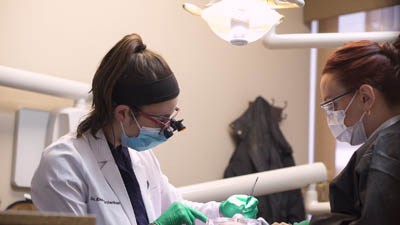 patient receiving restorative dental care at Bronxville Family Dental